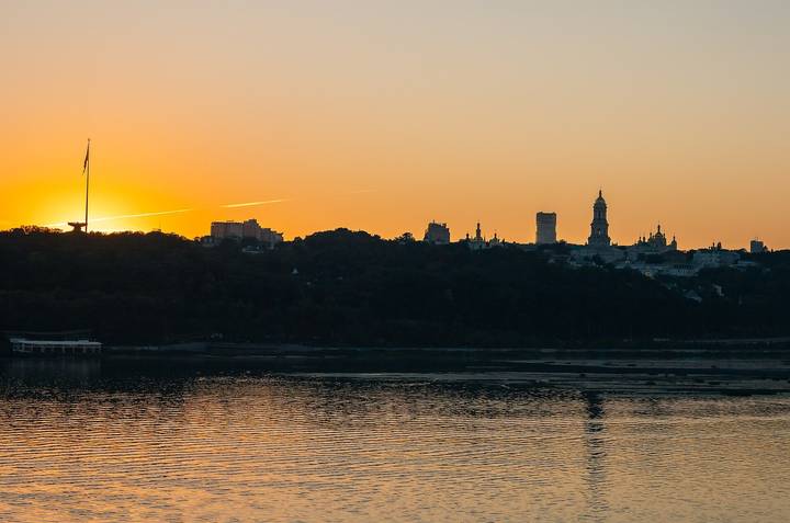 The Lavra at sunset