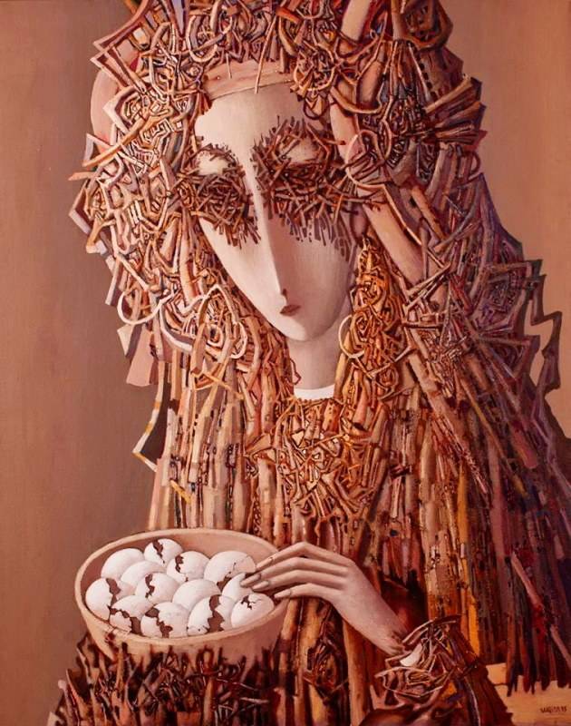 Woman with eggs