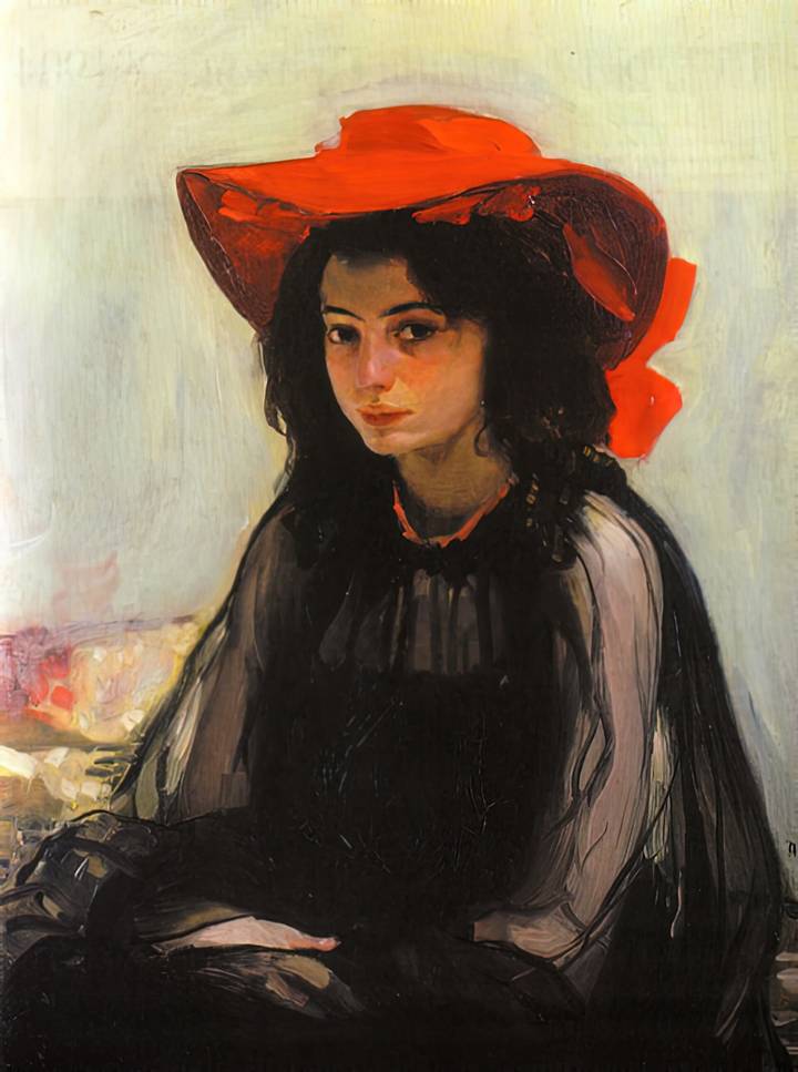 Girl in a Red Hat